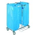 Chariot de ménage pliable Porte sac 2x120 litres